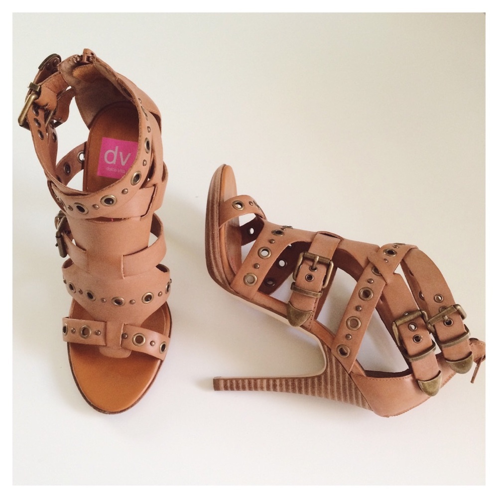 9 Nude Strap Heels